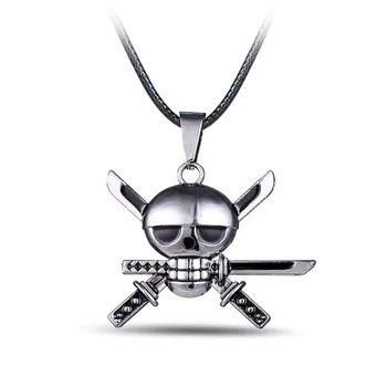 Anime One Piece Zoro Skeleton Necklace Skull Metal Silver Pendant Colar White beard Ace Kolye Rope Action Figure Cosplay Toys
Anime One Piece Zoro Skeleton Necklace Skull Metal Silver Pendant Colar White beard Ace Kolye Rope Action Figure Cosplay Toys