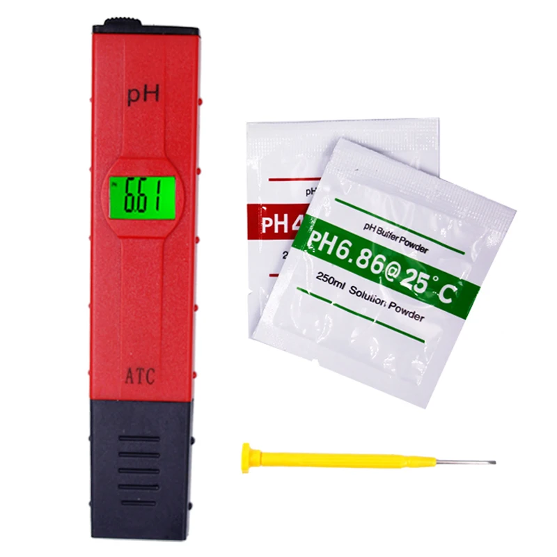 Image ph tester meter with backlight detected Original Pocket Pen type monitor Drinking Water Quality Analysis