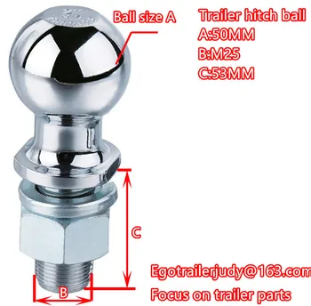 Egotrailer Chrome Hitch Tow Ball 50mm, 1"(M25) shank dia.Trailer Hitch Towball Capacity 5000lbs, trailer parts,trailer coupling
Egotrailer Chrome Hitch Tow Ball 50mm, 1"(M25) shank dia.Trailer Hitch Towball Capacity 5000lbs, trailer parts,trailer coupling