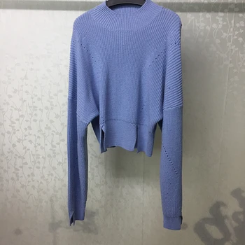 Autumn Short Sweater Women Knitwear Long Sleeve Knitting Sweater Pullovers 2019 Bule Female Jersey
Autumn Short Sweater Women Knitwear Long Sleeve Knitting Sweater Pullovers 2019 Bule Female Jersey