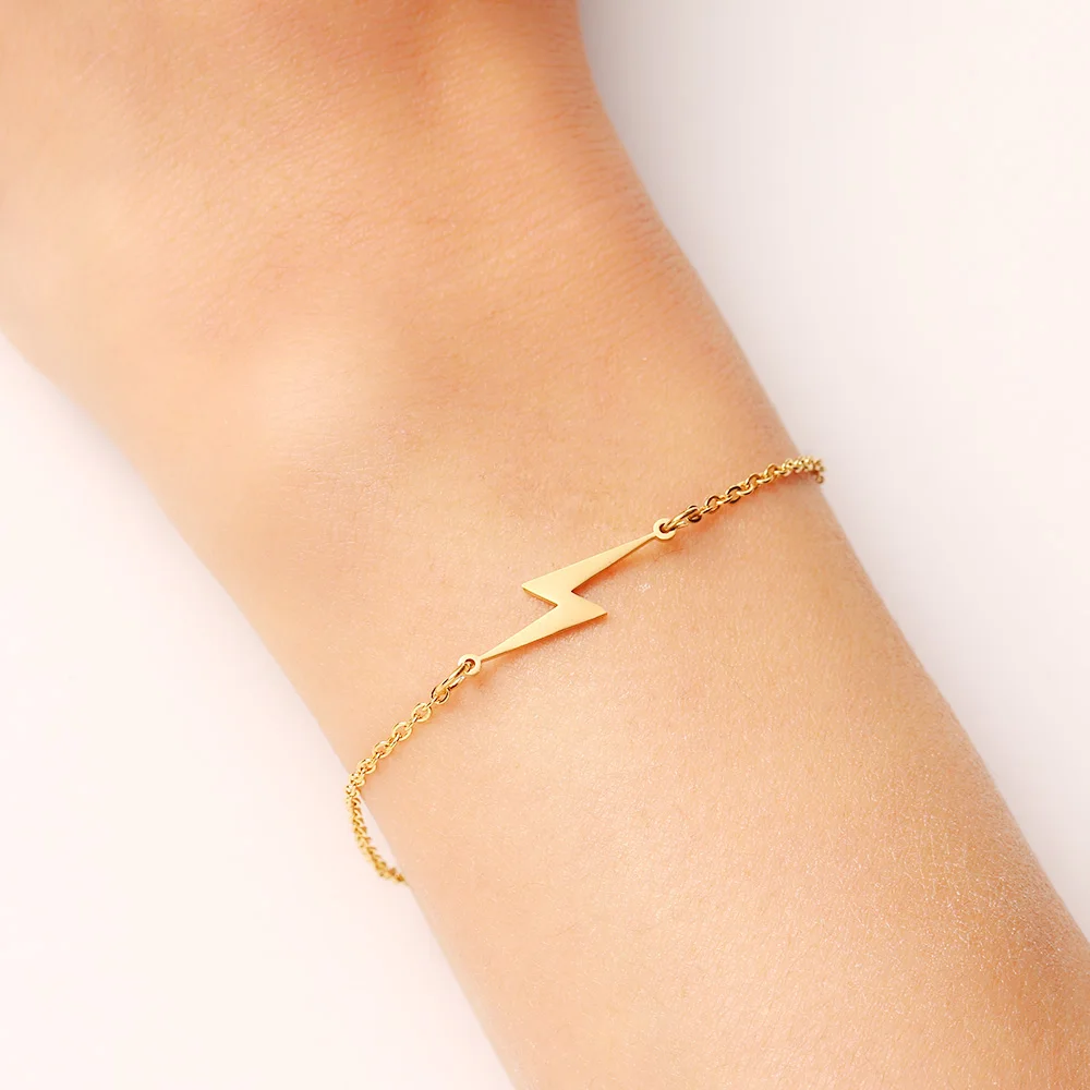 DOTIFI Stainless Steel Bracelet For Women Gold And Silver Color Lightning Pulseira Feminina Lover's Engagement Jewelry
DOTIFI Stainless Steel Bracelet For Women Gold And Silver Color Lightning Pulseira Feminina Lover's Engagement Jewelry