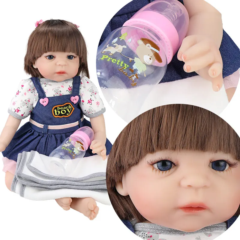 real doll 55cm soft silicone reborn baby dolls com corpo de silicone lol dolls for girls menina poupee enfant baby 
real doll 55cm soft silicone reborn baby dolls com corpo de silicone lol dolls for girls menina poupee enfant baby