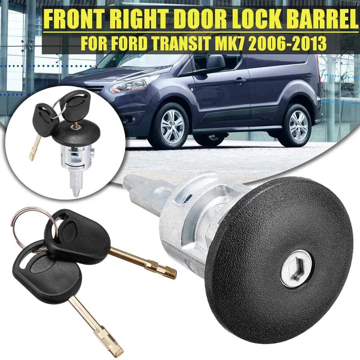 1Pcs Car Front Right Door Lock Cylinder With 2 Keys For Ford Transit Mk 7 2006 2007 2008 2009 2010 2011 2013 Replacement
1Pcs Car Front Right Door Lock Cylinder With 2 Keys For Ford Transit Mk 7 2006 2007 2008 2009 2010 2011 2013 Replacement