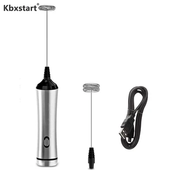Kbxstart Portable Handheld Multifunction USB Rechargeable Milk Frother Food Blender with 2 Whisk Head Milk Foamer Mixer
Kbxstart Portable Handheld Multifunction USB Rechargeable Milk Frother Food Blender with 2 Whisk Head Milk Foamer Mixer