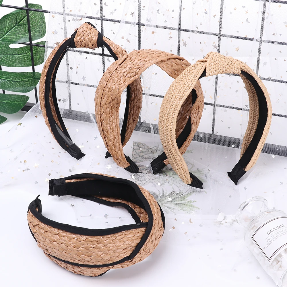1PC Bohemian Fashion Summer Straw Weaving Hairband Women Wide Side Center Knot Bow Headband Cross Hairband Girl Hair Accessories
1PC Bohemian Fashion Summer Straw Weaving Hairband Women Wide Side Center Knot Bow Headband Cross Hairband Girl Hair Accessories