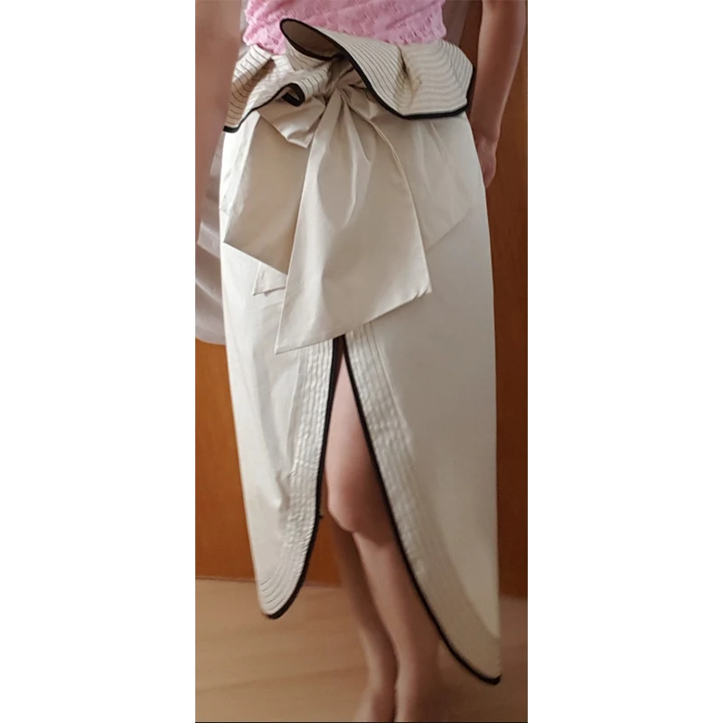 Kinikiss-Women-khaki-Bud-High-Waist-Skirts-Ruffle-Bow-Tie-Split-Sexy-Maxi-Skirt-Fashion-Lady (4)