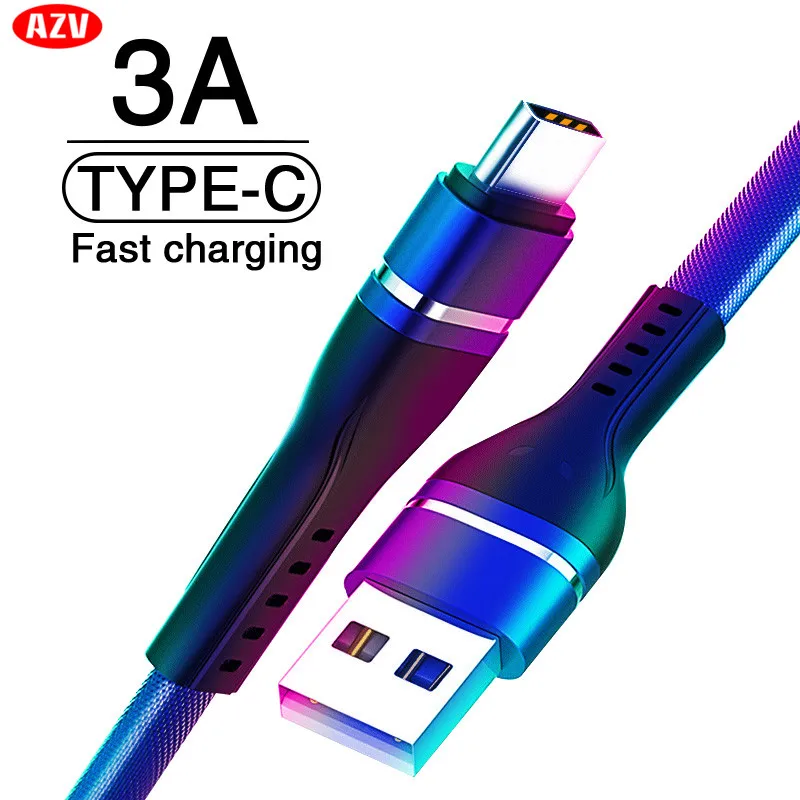 AZV 3A Type C Fast Charging Cable on For Samsung S9 S10 Plus S8 Fast charging line Type-C Cable for Xiaom Redmi Note 7 Chargi
AZV 3A Type C Fast Charging Cable on For Samsung S9 S10 Plus S8 Fast charging line Type-C Cable for Xiaom Redmi Note 7 Chargi