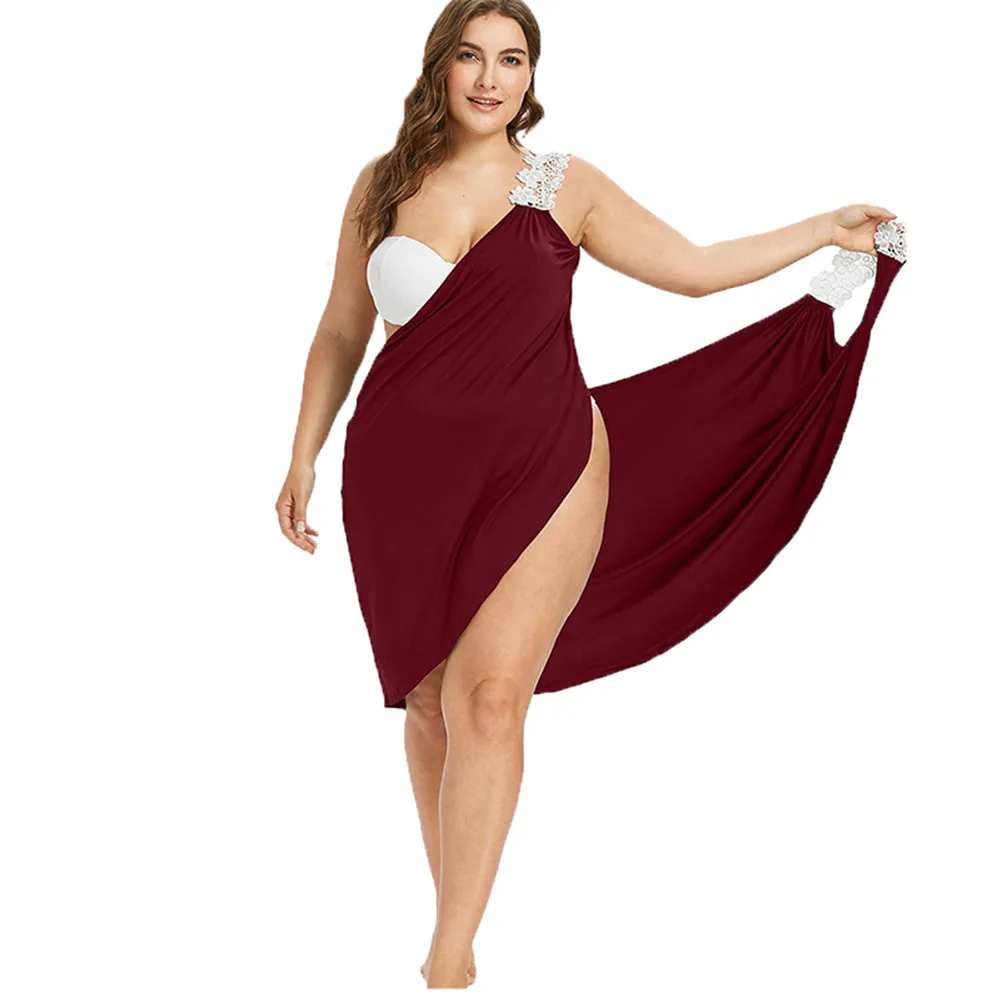 Summer Women Swimwear Bikini Beach Wear Cover Up Lace Strap Swimsuit Wrap Skirt Sarong Dress Bathing Suit Plus Size
Summer Women Swimwear Bikini Beach Wear Cover Up Lace Strap Swimsuit Wrap Skirt Sarong Dress Bathing Suit Plus Size
