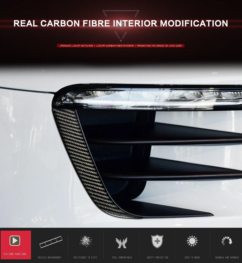 Carbon Fiber Car Side Door Edge Protection Guard Trim Sticker Fit For Porsche