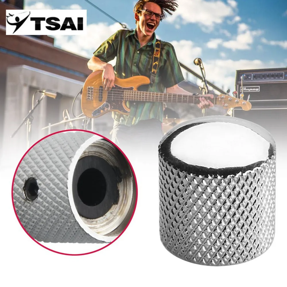 TSAI 4 Pcs Metal Electric Guitar Volume Knob Electric Bass Timbre Knob Potentiometer Cap with Holes Electric Guitar Popular
TSAI 4 Pcs Metal Electric Guitar Volume Knob Electric Bass Timbre Knob Potentiometer Cap with Holes Electric Guitar Popular
