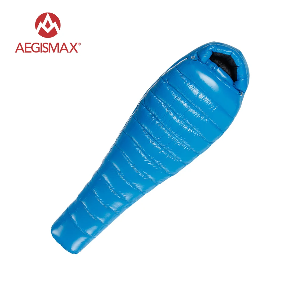 AEGISMAX D3 650FP White Duck Down Mummy Outdoor Hiking Camping Sleeping Bag Ultralight Baffle Design Nylon
AEGISMAX D3 650FP White Duck Down Mummy Outdoor Hiking Camping Sleeping Bag Ultralight Baffle Design Nylon