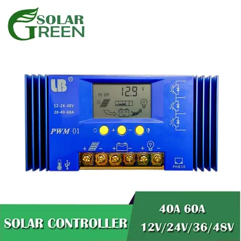 LB Brand Solar Panel Charge Controller Regulator 40A 60A PWM LCD Display 12V/24V/48V Auto 40A Lithium iron battery Li Li-ion
LB Brand Solar Panel Charge Controller Regulator 40A 60A PWM LCD Display 12V/24V/48V Auto 40A Lithium iron battery Li Li-ion