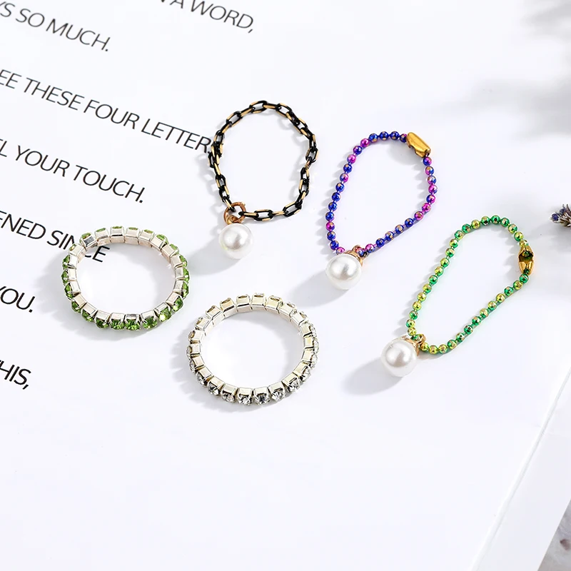 5pcs/set Cute Romantic Stretchable Joint Circle Midi Finger Rings Set Imitation Pearl Rhinestone Party Ring For Women Jewelry
5pcs/set Cute Romantic Stretchable Joint Circle Midi Finger Rings Set Imitation Pearl Rhinestone Party Ring For Women Jewelry