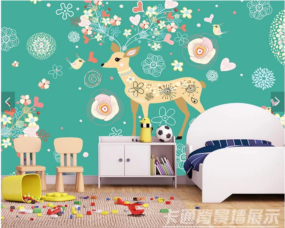 Custom kids wallpaper, cartoon deer floral mural for children room bedroom sofa background home decor wallpaper
Custom kids wallpaper, cartoon deer floral mural for children room bedroom sofa background home decor wallpaper