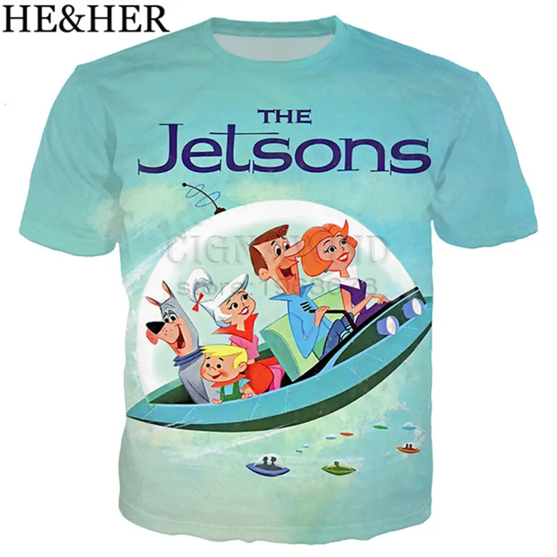 New funny Cartoon The Jetsons Meet the Flintstones t shirt men/women 3D printed t-shirts Harajuku style tshirt streetwear tops
New funny Cartoon The Jetsons Meet the Flintstones t shirt men/women 3D printed t-shirts Harajuku style tshirt streetwear tops