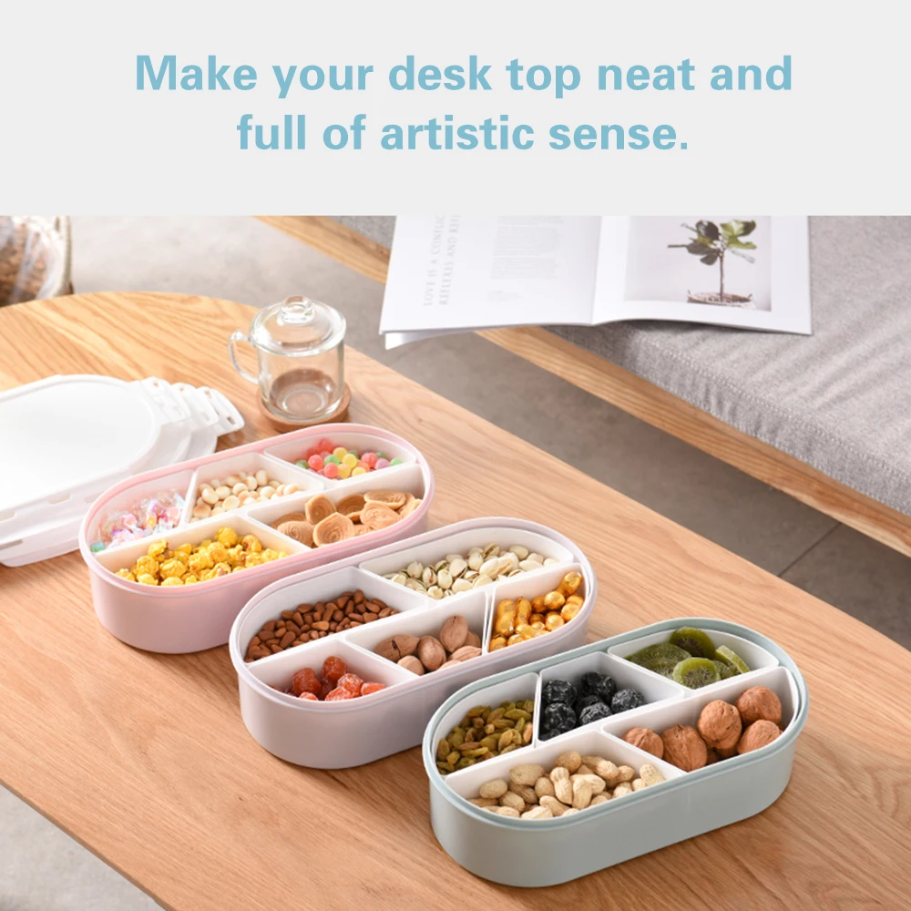 Snack Platter Kitchen Gadgets Fruits Nuts Plate with Lid Seal Detachable Multi Sectional Sub Grid PC Tray Candy Dish Platter
Snack Platter Kitchen Gadgets Fruits Nuts Plate with Lid Seal Detachable Multi Sectional Sub Grid PC Tray Candy Dish Platter