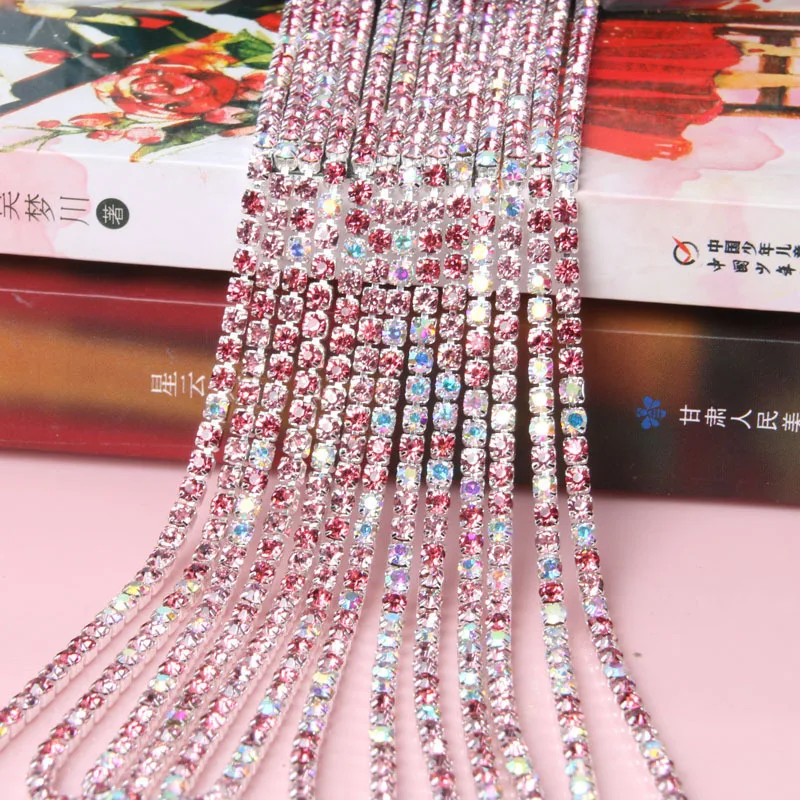 Prajna AB Multicolor Rhinestone Chain Claw Crystal Diamond Claw Chain Silver Encryption Rhinestone Chain For Clothes DIY
Prajna AB Multicolor Rhinestone Chain Claw Crystal Diamond Claw Chain Silver Encryption Rhinestone Chain For Clothes DIY