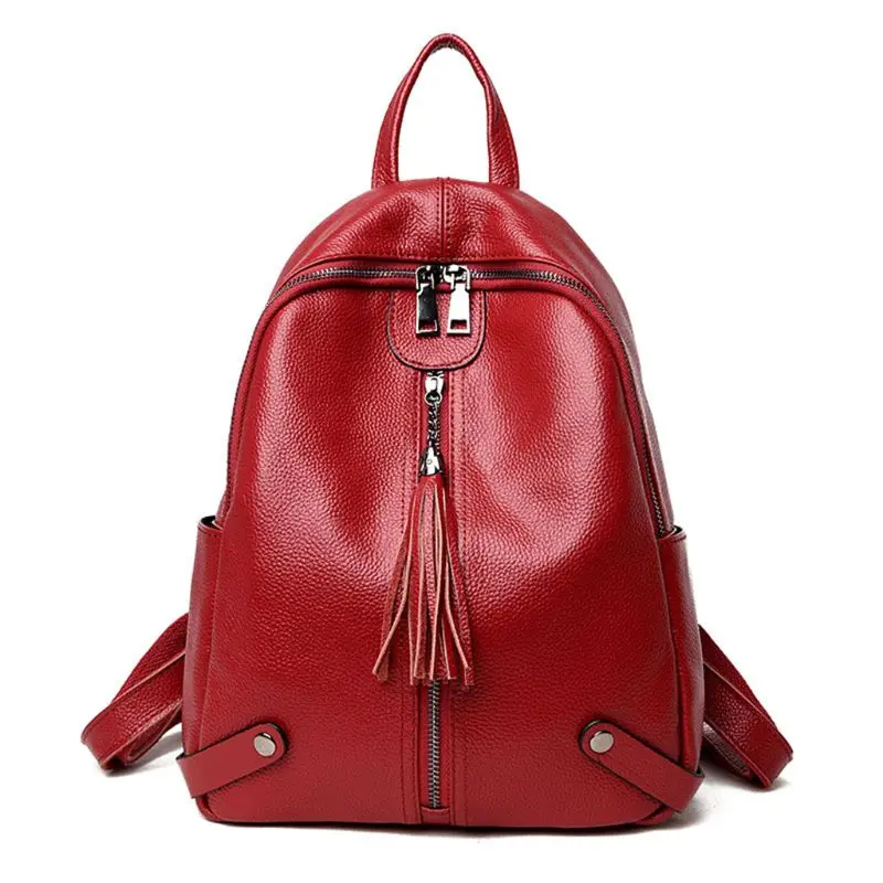 2019 New Women Genuine Leather Backpack with Tassels Design Travel Casual Daypack Schoolbag
2019 New Women Genuine Leather Backpack with Tassels Design Travel Casual Daypack Schoolbag