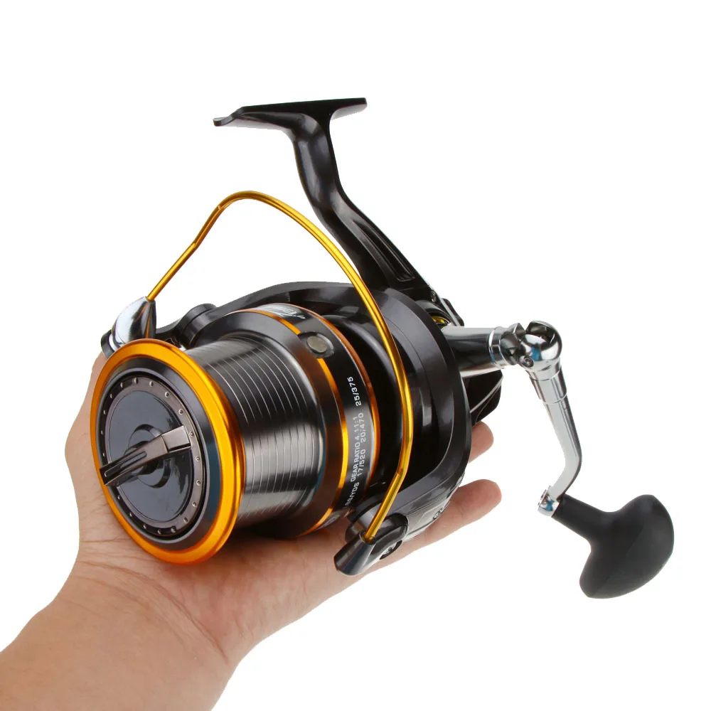 Interchangeable LJ9000 Super Big Sea Fishing Wheel Metal Spinning Reel High Speed 4.11:1 12+1BB 13Ball Bearings Left/Right
Interchangeable LJ9000 Super Big Sea Fishing Wheel Metal Spinning Reel High Speed 4.11:1 12+1BB 13Ball Bearings Left/Right