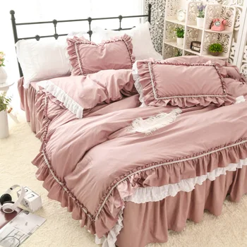 Korean version of the bed skirt style cotton lace embroidered lace quilt cover cotton solid color princess girl heart bedding
Korean version of the bed skirt style cotton lace embroidered lace quilt cover cotton solid color princess girl heart bedding