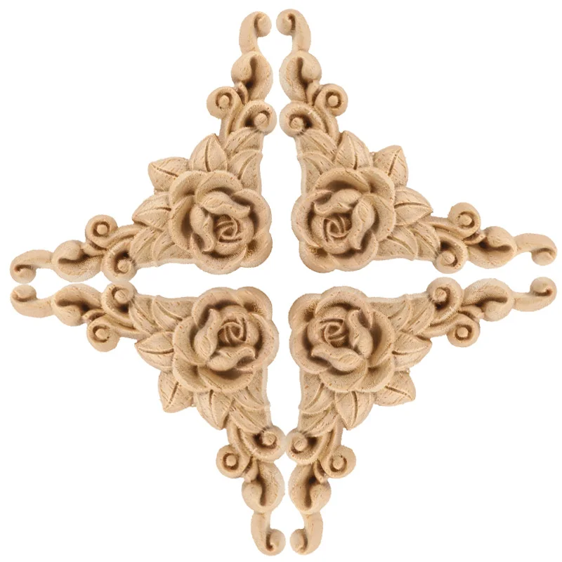 4pcs 8x8cm Wood Carved Corner Onlay Applique Practical Boutique Door Cabinet Rose Unpainted European Style Wood Color 
4pcs 8x8cm Wood Carved Corner Onlay Applique Practical Boutique Door Cabinet Rose Unpainted European Style Wood Color