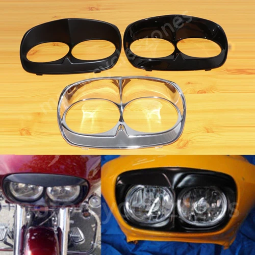 Motorcycle Scowl Headlight Bezel Trim Outer Black Chrome For Harley Road Glide 1998 - 2013 2010 2011 2012
Motorcycle Scowl Headlight Bezel Trim Outer Black Chrome For Harley Road Glide 1998 - 2013 2010 2011 2012