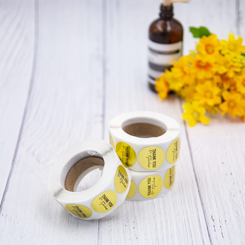 500pcs Cute Round Gold "THANK YOU for Your Purchase" Stickers DIY Cookies Biscuits Box Decorations Pack Sealing Labels Gift Tags
500pcs Cute Round Gold "THANK YOU for Your Purchase" Stickers DIY Cookies Biscuits Box Decorations Pack Sealing Labels Gift Tags