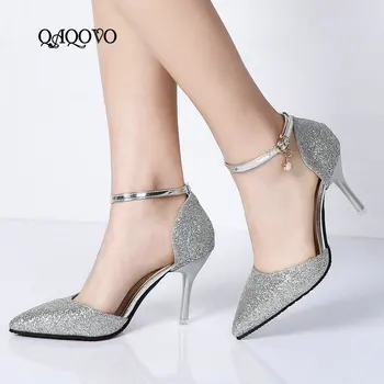 Women Pumps High Heels Summer Shoes Fsahion Sequined Thin High Heel Sandals Pointed Toe Party Ladies Shoes Gold Silver Black
Women Pumps High Heels Summer Shoes Fsahion Sequined Thin High Heel Sandals Pointed Toe Party Ladies Shoes Gold Silver Black