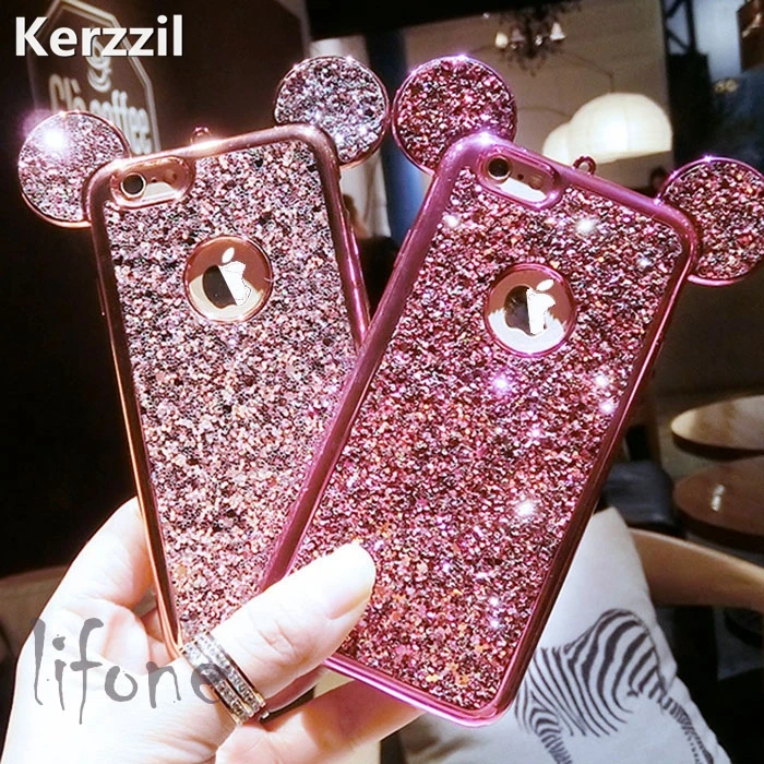 Kerzzil Bling Shining Sequins Mouse's Ear Soft Silicone Case For iPhone 7 6 6S Plus Cartoon Cover For iPhone 6 6S Animal Capa
Kerzzil Bling Shining Sequins Mouse's Ear Soft Silicone Case For iPhone 7 6 6S Plus Cartoon Cover For iPhone 6 6S Animal Capa