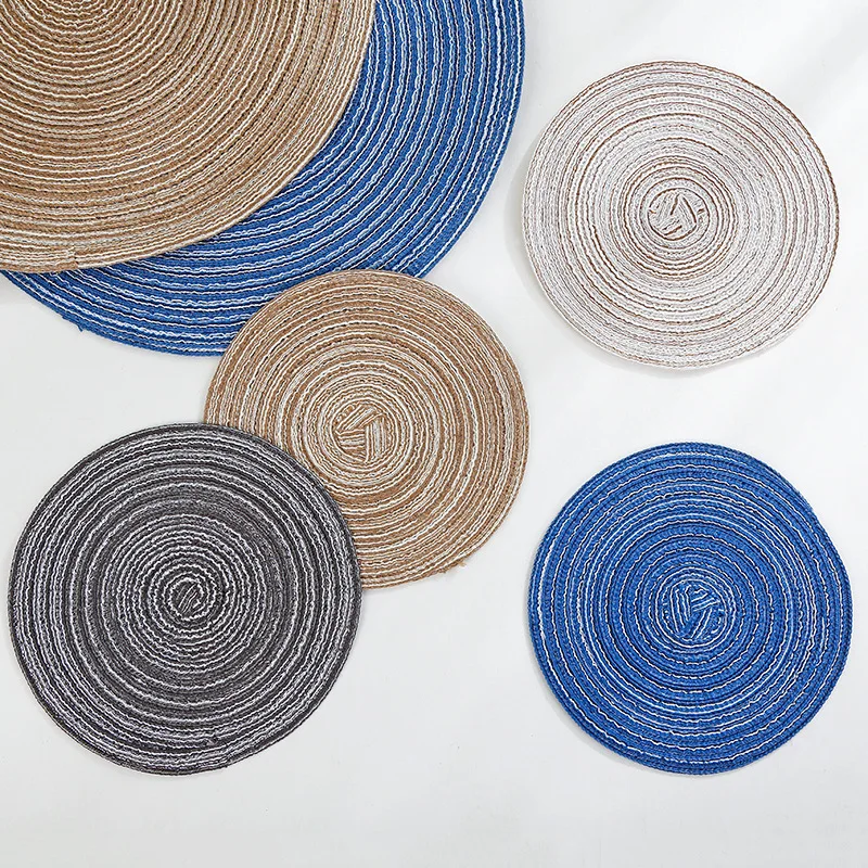 2pcs/set Round Cotton and Linen table mat Heat Insulation Non-Slip Kitchen Decoration Placemats Pad Pastoral Cafe Decor Woven
2pcs/set Round Cotton and Linen table mat Heat Insulation Non-Slip Kitchen Decoration Placemats Pad Pastoral Cafe Decor Woven