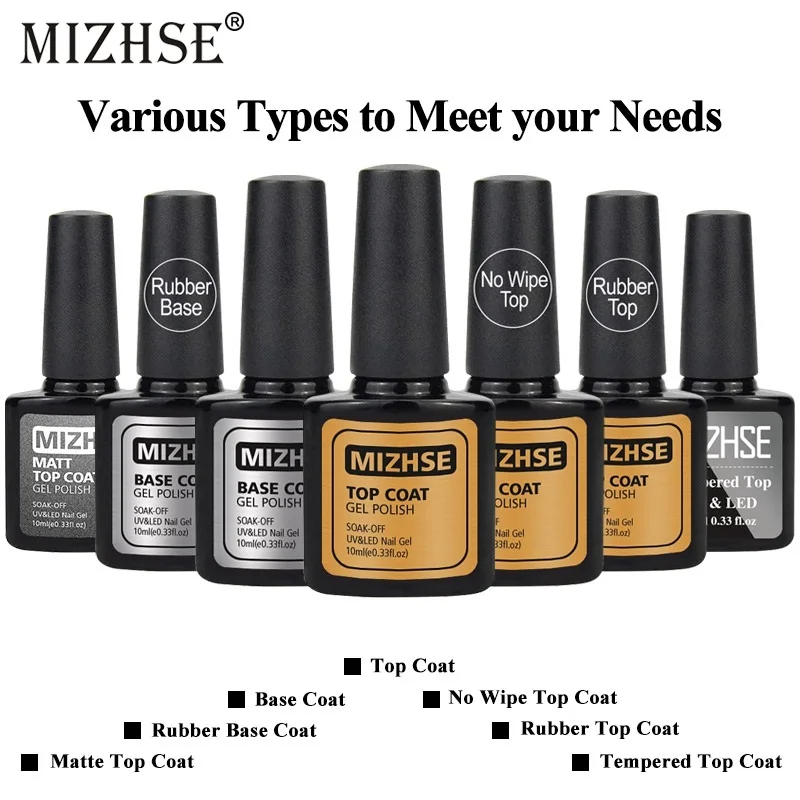 MIZHSE 10ML Top And Base For Nails No Wipe Top Matte Negals Rubber Gel Lacquer Top Without An Adhesive Layer Peel Off Base Coat 
MIZHSE 10ML Top And Base For Nails No Wipe Top Matte Negals Rubber Gel Lacquer Top Without An Adhesive Layer Peel Off Base Coat