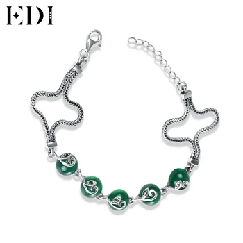 EDI 925-Sterling-Silver DIY Green Chalcedony Agate S925 Bracelet For Women Round Stone Bangles Bijoux Pulseiras Fine Jewelry
EDI 925-Sterling-Silver DIY Green Chalcedony Agate S925 Bracelet For Women Round Stone Bangles Bijoux Pulseiras Fine Jewelry