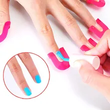26 Pcs/pack G forme ongle protecteur outil anti-déversement doigt couverture autocollant vernis à ongles protecteur titulaire Nail Art bricolage équipement(China)