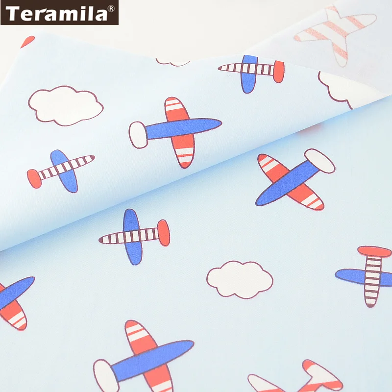 Teramila Cotton Fabric Cartoon Plane Tissue Home Textile Blue Patchwork Quilting Decoration Sewing Clothing
Teramila Cotton Fabric Cartoon Plane Tissue Home Textile Blue Patchwork Quilting Decoration Sewing Clothing