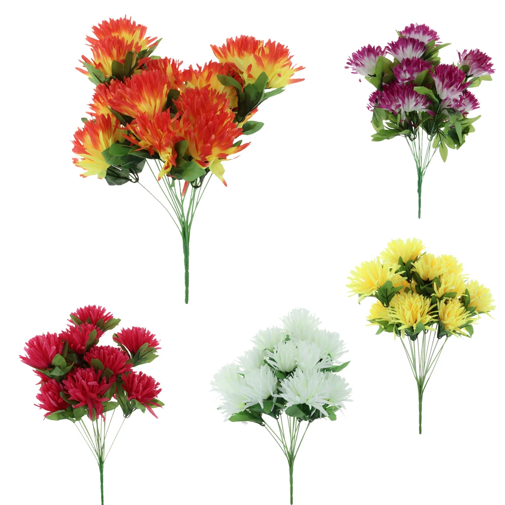 Simulation Chrysanthemum Bouquet Memorial Day Cemetery Home Decor