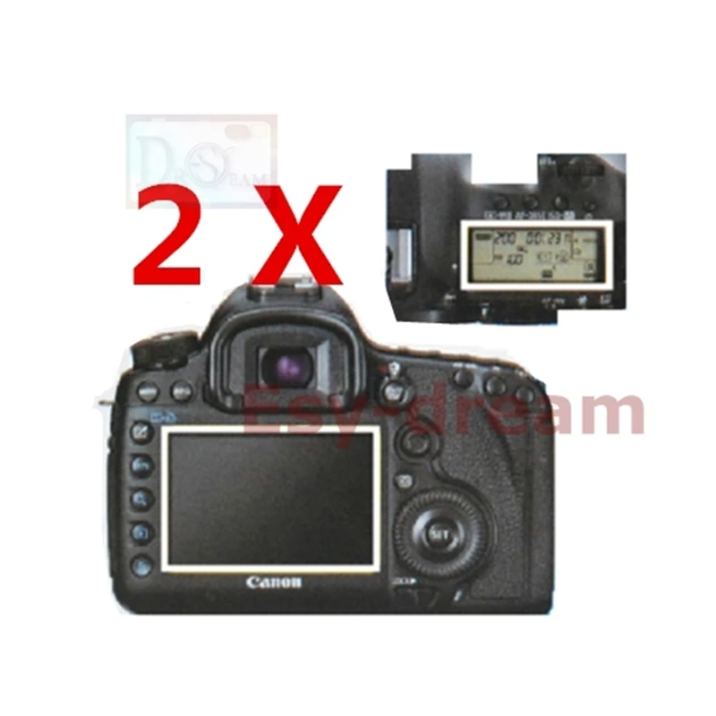2pcs Soft Main LCD + Shoulder Info Top Display Screen Film Protector for Canon 5D Mark III / 5D MARK IV 5D3 5D4 5DIII 5DS R 5DSR
2pcs Soft Main LCD + Shoulder Info Top Display Screen Film Protector for Canon 5D Mark III / 5D MARK IV 5D3 5D4 5DIII 5DS R 5DSR