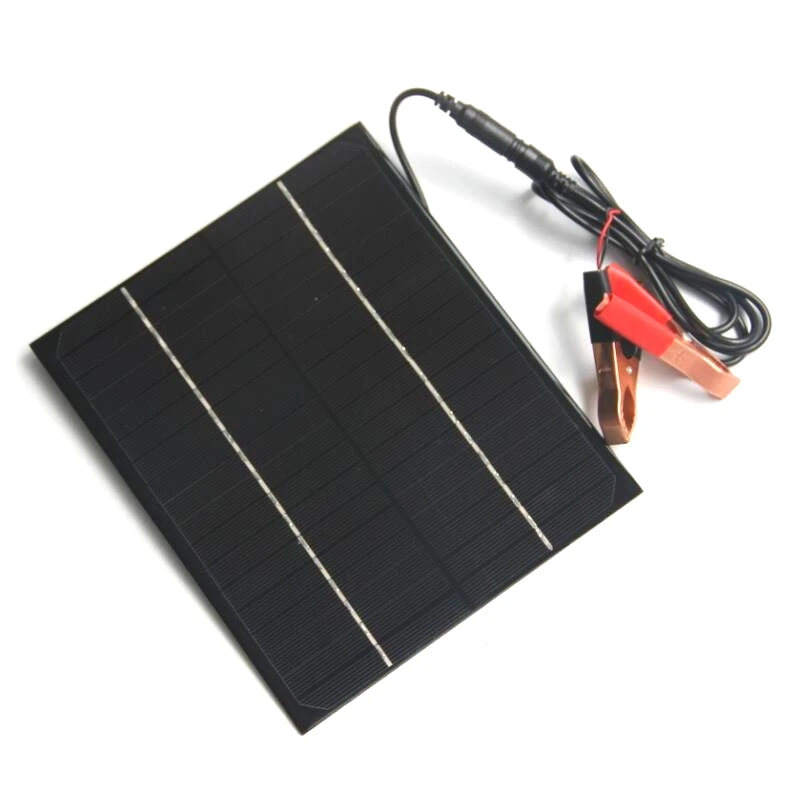 Солнечная панель класса А 6 Вт 18 в монокристаллическая для зарядки аккумуляторов