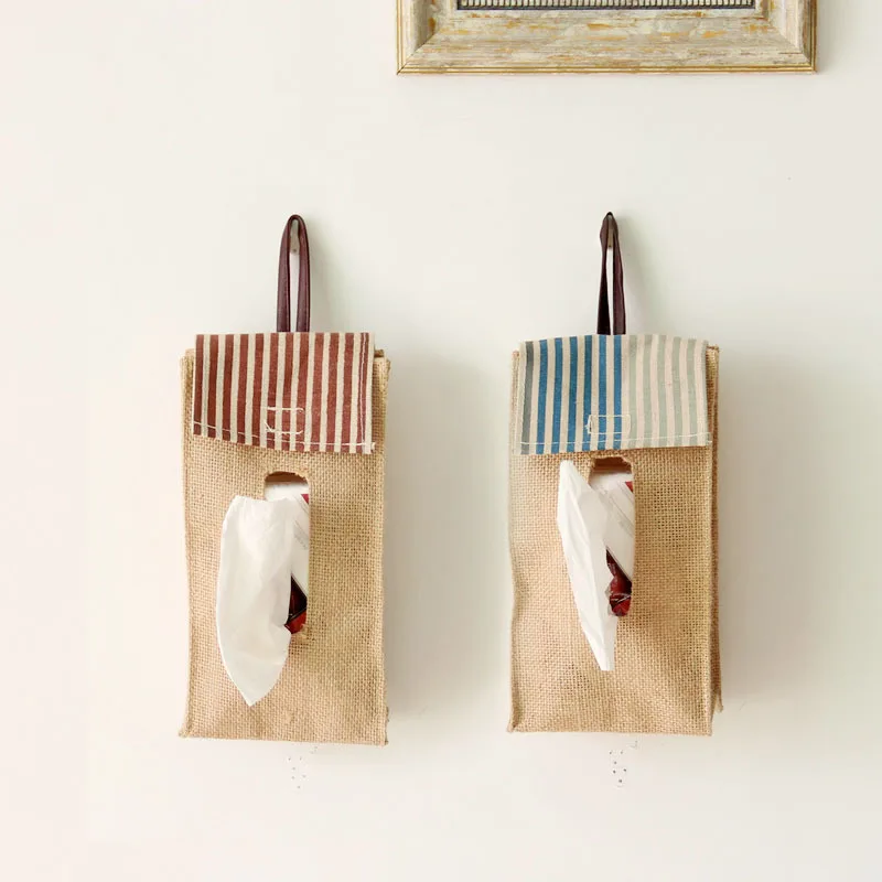 Cretive Jute multi-purpose Tissue Box towel bag folding removable Wall Paper Box Home Organizer Holder
Cretive Jute multi-purpose Tissue Box towel bag folding removable Wall Paper Box Home Organizer Holder