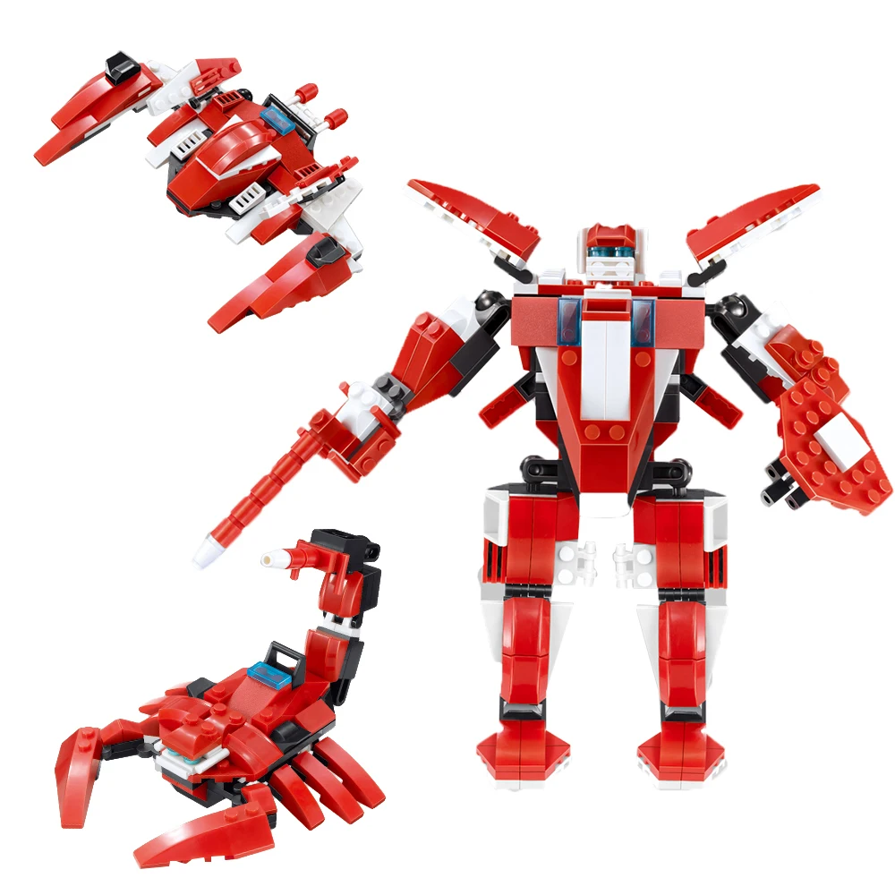 207PCS Raging fire Blocks 3 In 1 Deformation Robot Model Building Blocks Sets Assembly For Children Blocks Toys
207PCS Raging fire Blocks 3 In 1 Deformation Robot Model Building Blocks Sets Assembly For Children Blocks Toys