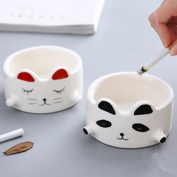 Cartoon Cat/ Panda Ceramic Ashtray Round Desktop Smoking Ash Tray for Home Office Portable Outdoors Indoors Ashtray Holder
Cartoon Cat/ Panda Ceramic Ashtray Round Desktop Smoking Ash Tray for Home Office Portable Outdoors Indoors Ashtray Holder
