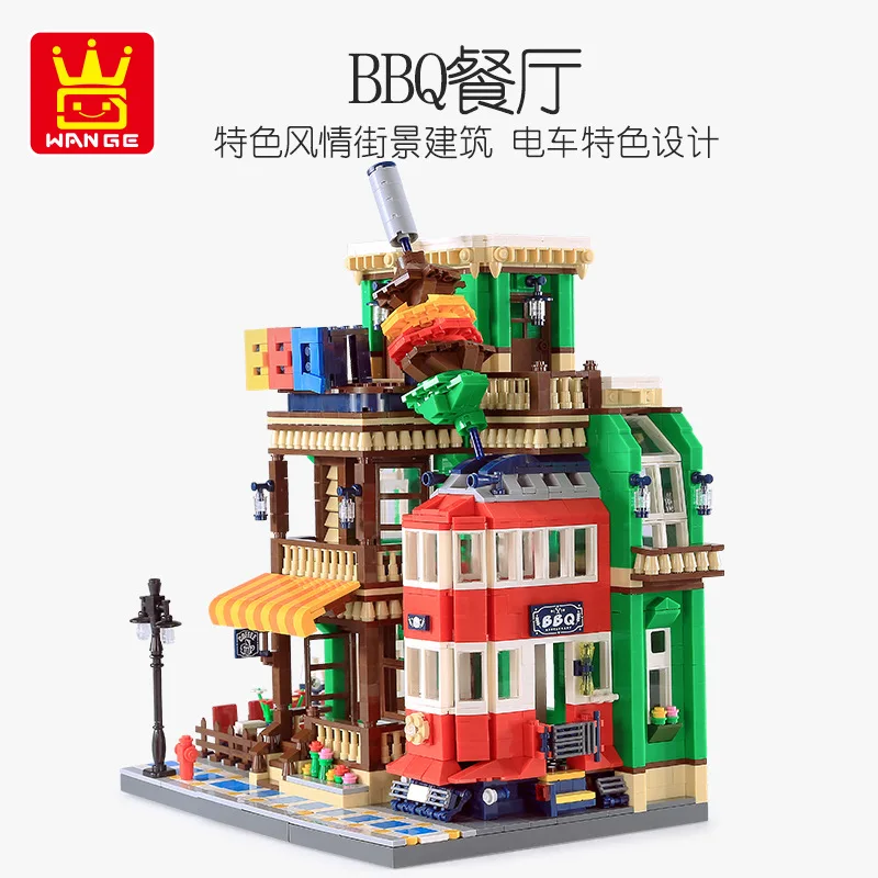 2019 new arrive Wange 6313 BBQ Restaurant Architecture Building Block Kids Educational Toy Wange Block Gift Toys For Children
2019 new arrive Wange 6313 BBQ Restaurant Architecture Building Block Kids Educational Toy Wange Block Gift Toys For Children