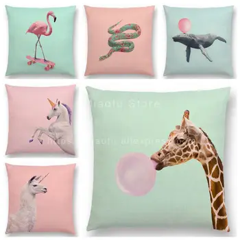 Candy Color Background Animals 18 Inches Square Cushion Cover flamingo giraffe elephant snake whale unicorn lion pillowcase
Candy Color Background Animals 18 Inches Square Cushion Cover flamingo giraffe elephant snake whale unicorn lion pillowcase