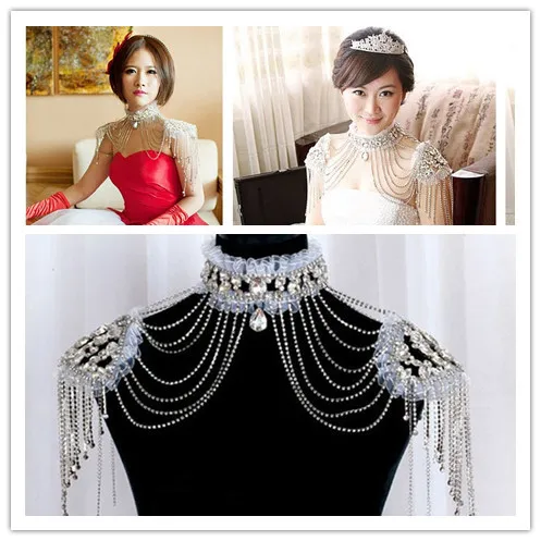 ANL0224, Luxury Crystal Bridal Lace Wedding Epaulets Shoulder Strap Chain Necklace Pectoral Girdle
ANL0224, Luxury Crystal Bridal Lace Wedding Epaulets Shoulder Strap Chain Necklace Pectoral Girdle
