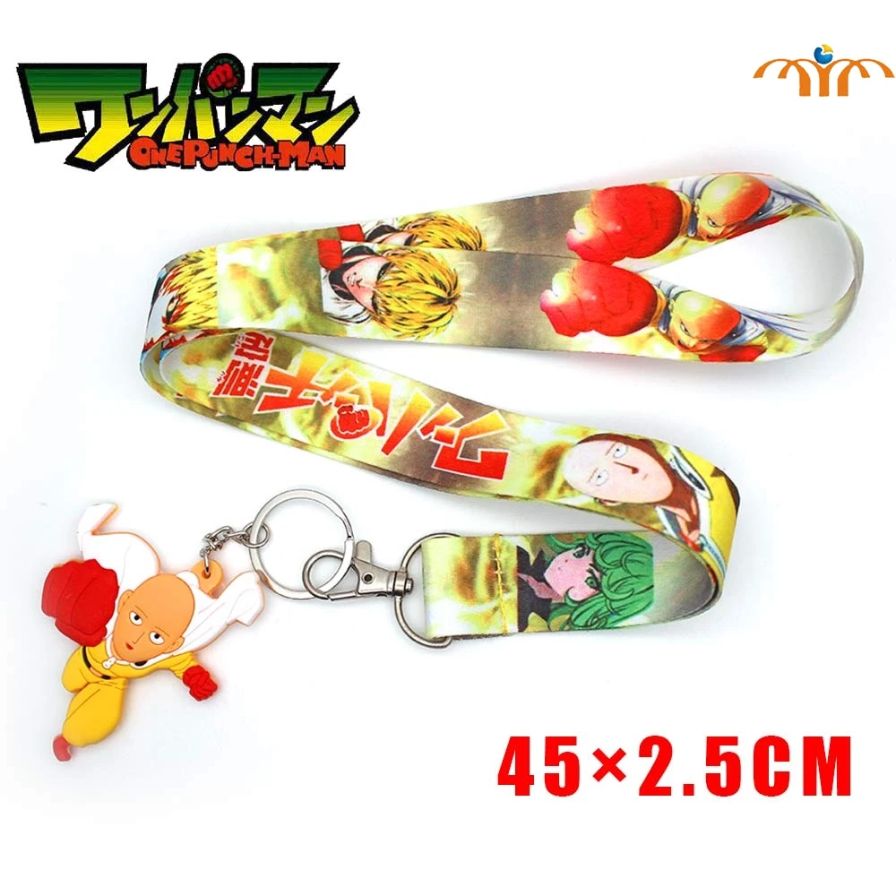 Один удар человек Сайтама брелок для ключей Lanyards студенческий билет USB бейдж