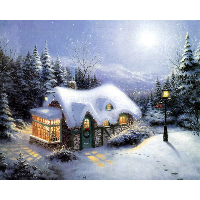 Painting By Numbers DIY Dropshipping 50x65 60x75cm Sunny bright snow house Scenery Canvas Wedding Decoration Art picture Gift
Painting By Numbers DIY Dropshipping 50x65 60x75cm Sunny bright snow house Scenery Canvas Wedding Decoration Art picture Gift