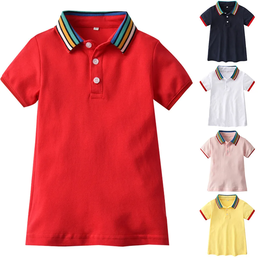 Toddler Baby Girls Rainbow Solid Polo T-Shirt Tops Dress Exercise Clothes for Girls Children fantasia vestidos Kids Clothing
Toddler Baby Girls Rainbow Solid Polo T-Shirt Tops Dress Exercise Clothes for Girls Children fantasia vestidos Kids Clothing