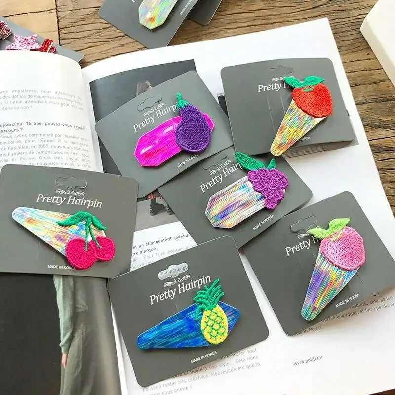New Children's bangs hairpin Sequins fruit series BB Hair Clips Girls Hair Accessories Children Headwear Baby Hair Clips
New Children's bangs hairpin Sequins fruit series BB Hair Clips Girls Hair Accessories Children Headwear Baby Hair Clips