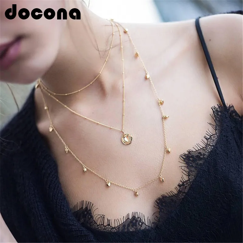 docona Bohemian Gold Color Heart Bell Pendant Necklace for Women Girl Alloy Mutillayered Necklace Jewelry Collar 5370
docona Bohemian Gold Color Heart Bell Pendant Necklace for Women Girl Alloy Mutillayered Necklace Jewelry Collar 5370
