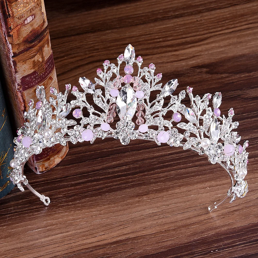 KMVEXO 2018 European New Handmade Cute Pink Crystal Beads Crown Bride Hair Jewelry Wedding Tiaras Diadem Headdress Headpieces
KMVEXO 2018 European New Handmade Cute Pink Crystal Beads Crown Bride Hair Jewelry Wedding Tiaras Diadem Headdress Headpieces