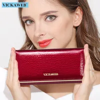 Women Wallets Brand Design High Quality Leather Wallet Female Hasp Fashion Dollar Price Alligator Long Women Wallets And Purses image